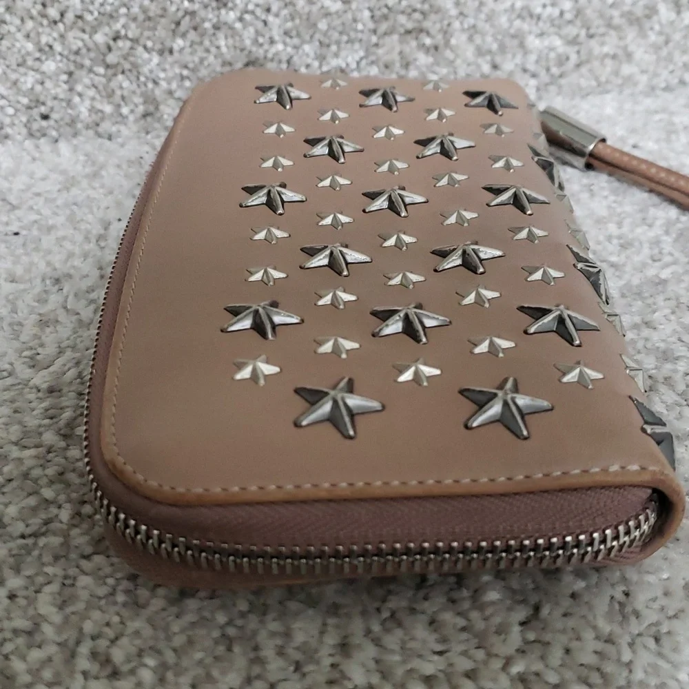 Jimmy Choo ballet pink and silver gunmetal zip wallet Authentic - Picture 5 of 10